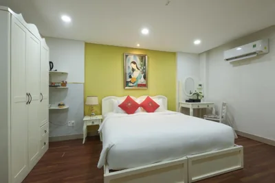 Chambre double ou jumelle sans fenêtre avec blanchisserie gratuite — Chez Mimosa Petite - Free Laundry